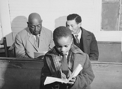 Child at Sunday School in Moses Chapel, Green County, Georgia, November 1941