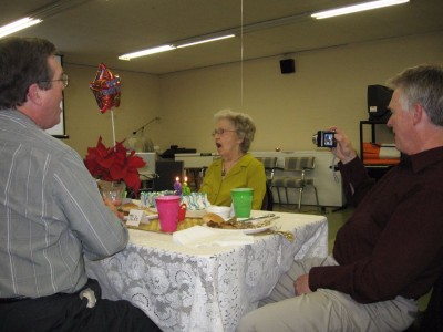 Mom and Sons Together at Her 96th Birthday Party