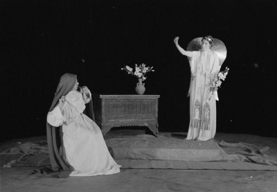 Annunciation Scene from a Play About the Birth of Jesus