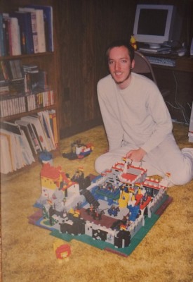 <em>John, the Lego Builder -- Check out that Commodore 64 in the background! Have any of you ever used one of those?</em>