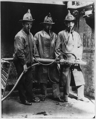 Firemen in Smoke Masks, New York City, 1911