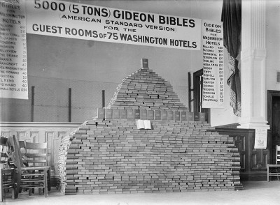 Gideon Bibles to Be Placed in Hotels in Washington, D.C., 1913, Photo Courtesy Library of Congress
