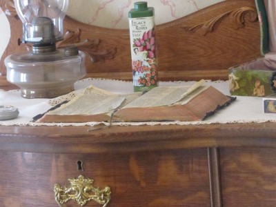 Ronald Reagan's mama's Bible in his childhood home in Dixon, Illinois.