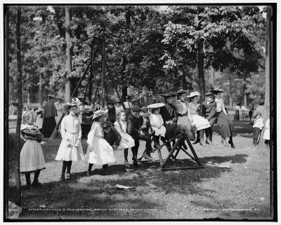 Children on a Playground in Detroit, Michigan, c. 1900