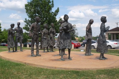 Statue of the Little Rock Nine, Grounds of the Arkansas State Capitol