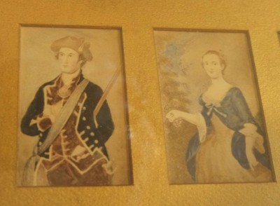 Portraits of George and Martha Washington, Hand-Colored by their Great- Granddaughter, Mary Ann Custis, Wife of Confederate General Robert E. Lee
