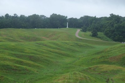 <em>Some of the earthworks prepared for the battle remain.</em>