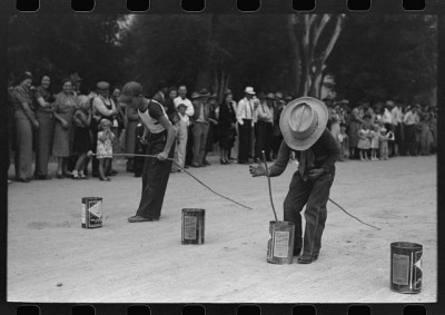 Potato race for children at Labor Day celebration, Ridgway, Colorado, 1940. Photo Courtesy Library of Congress.