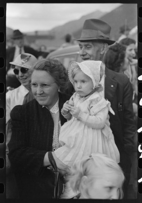 Spectators at the contests for miners at the Labor Day celebration, Silverton, Colorado, 1940. Photo Courtesy Library of Congress.