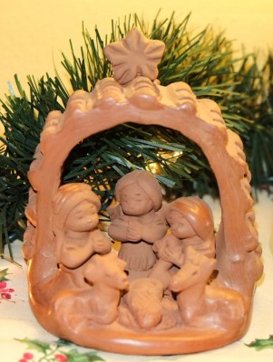 Mary Evelyn brought me this terra cotta nativity after one of her mission trips in Belize, Central America.