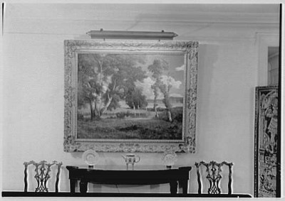 Harpigny landscape in Vander Poel residence, New York City, 1952. Courtesy Library of Congress.
