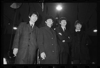 Beatles George Harrison, Ringo Starr, John Lennon, and Paul McCartney. Courtesy Library of Congress.