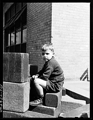 Little Boy with Blocks at a Queens, New York Nursery School. Courtesy Library of Congress.
