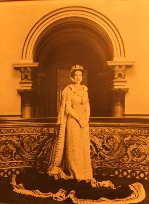 Portrait of Queen Elizabeth in the Hotel Lobby
