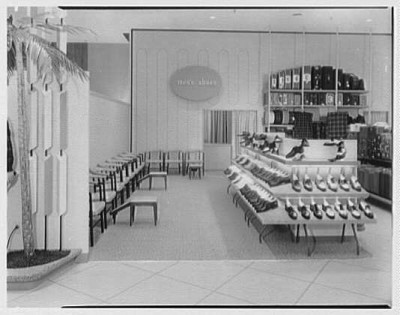 Men's Shoe Department, Burdine's Department Store, Miami, Florida, 1957, Courtesy Library of Congress.