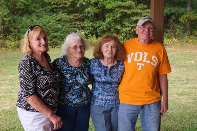 My mom and her siblings were at a family reunion a couple of years ago. From left to right, they are Lavon, Evelyn (my mother), Nan, and Joel.