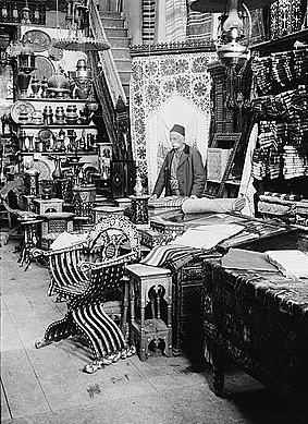 Shop in Damascus, c. 1910, by American Colony Photo Department, Courtesy Library of Congress.