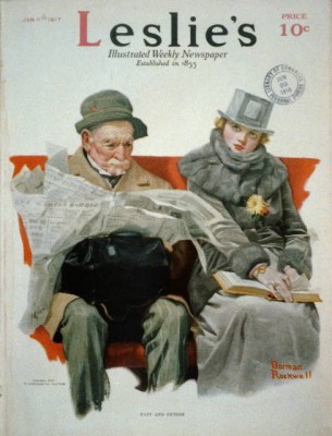 Norman Rockwell Magazine Cover, Entitled Fact or Fiction
