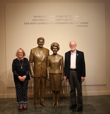 Bronze Statues of President and Mrs. Reagan