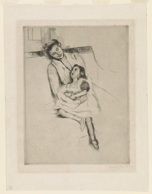 Jeannette and her mother seated on a sofa by Mary Cassatt, 1901. Courtesy Library of Congress