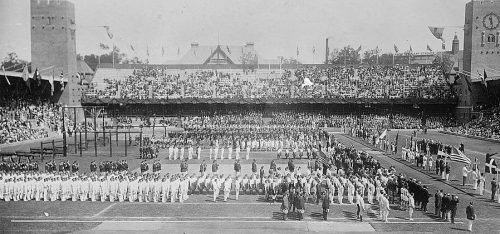 Opening Ceremony of the 1912 Olympic Games in Stockholm, Sweden
